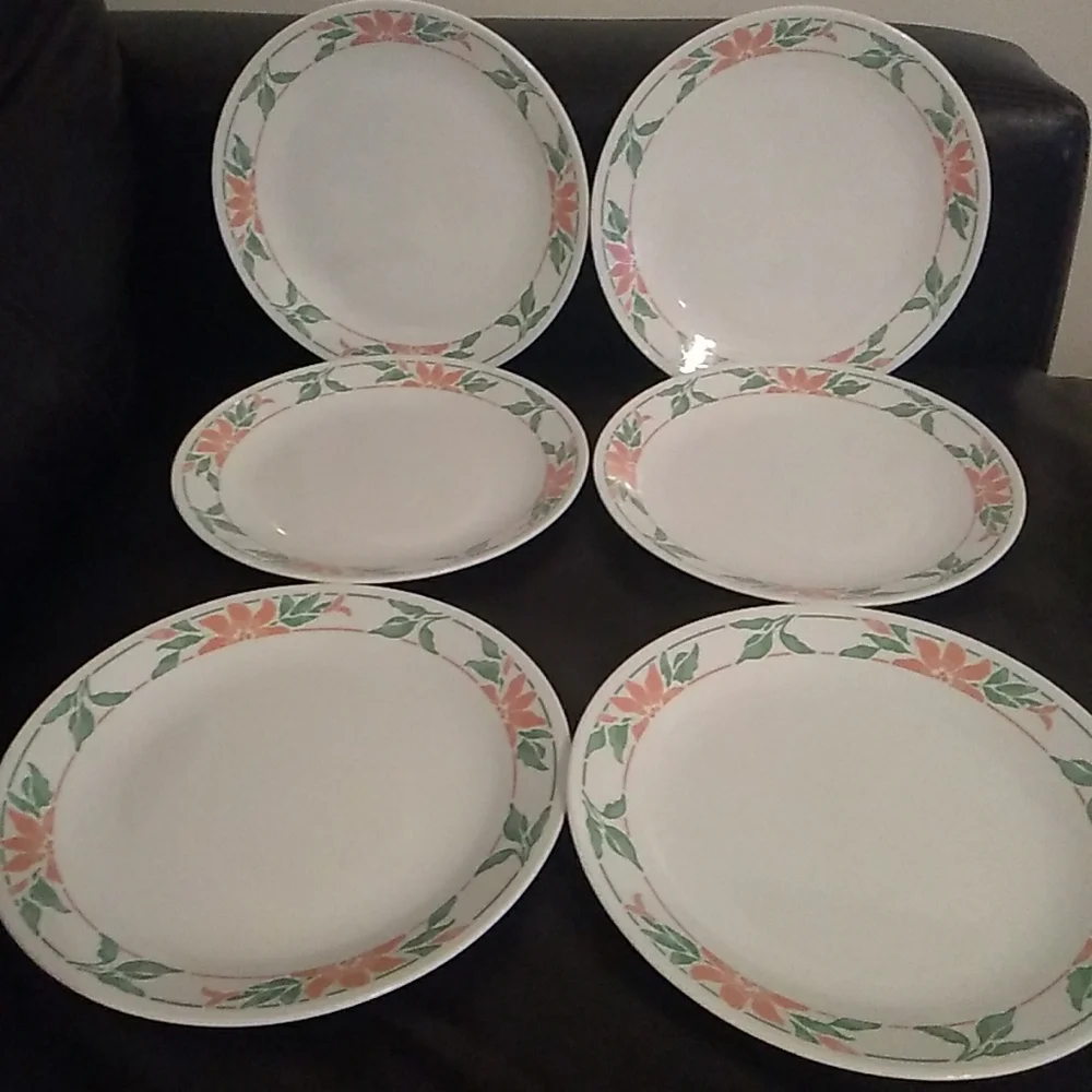 Corelle Island Breeze 6 Dinner Plates